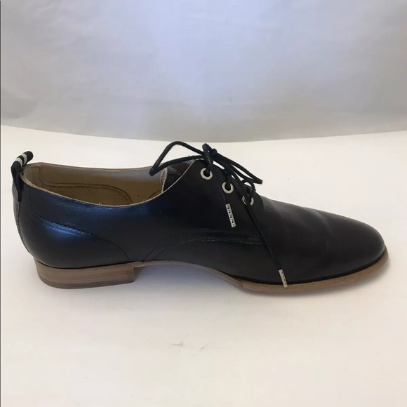 Rag & Bone Women’s Flat Lace-up Brogues Black Leather EU 40/ US 10 - Picture 3 of 12
